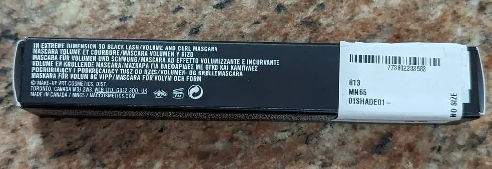 MAC Mascara In Extreme Dimension 3D Black Lash A61 New in Box